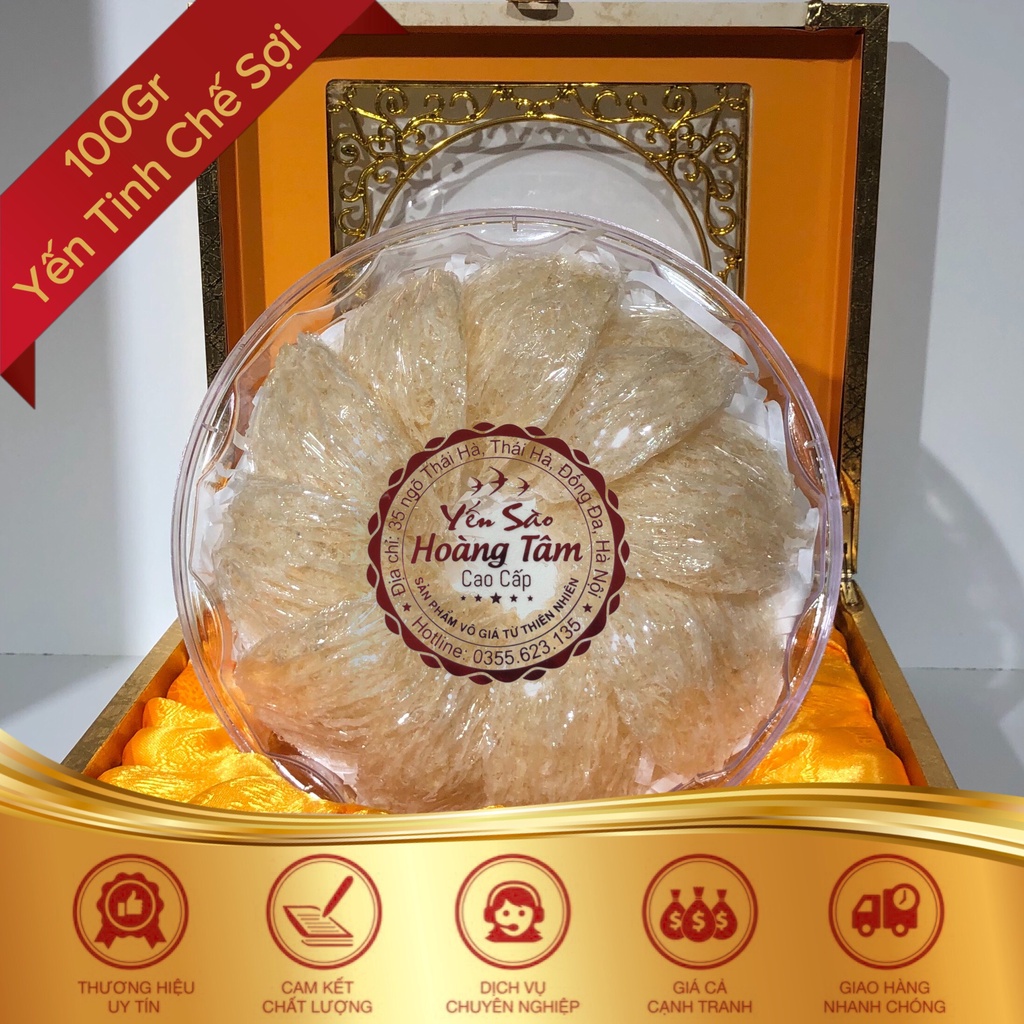 [50-100gr] YẾN TINH CHẾ SỢI KHÁNH HÒA (5-7 tổ/50gr) (10-12 tổ/100gr) Nguyên Chất 100% + Quà Tặng Kèm