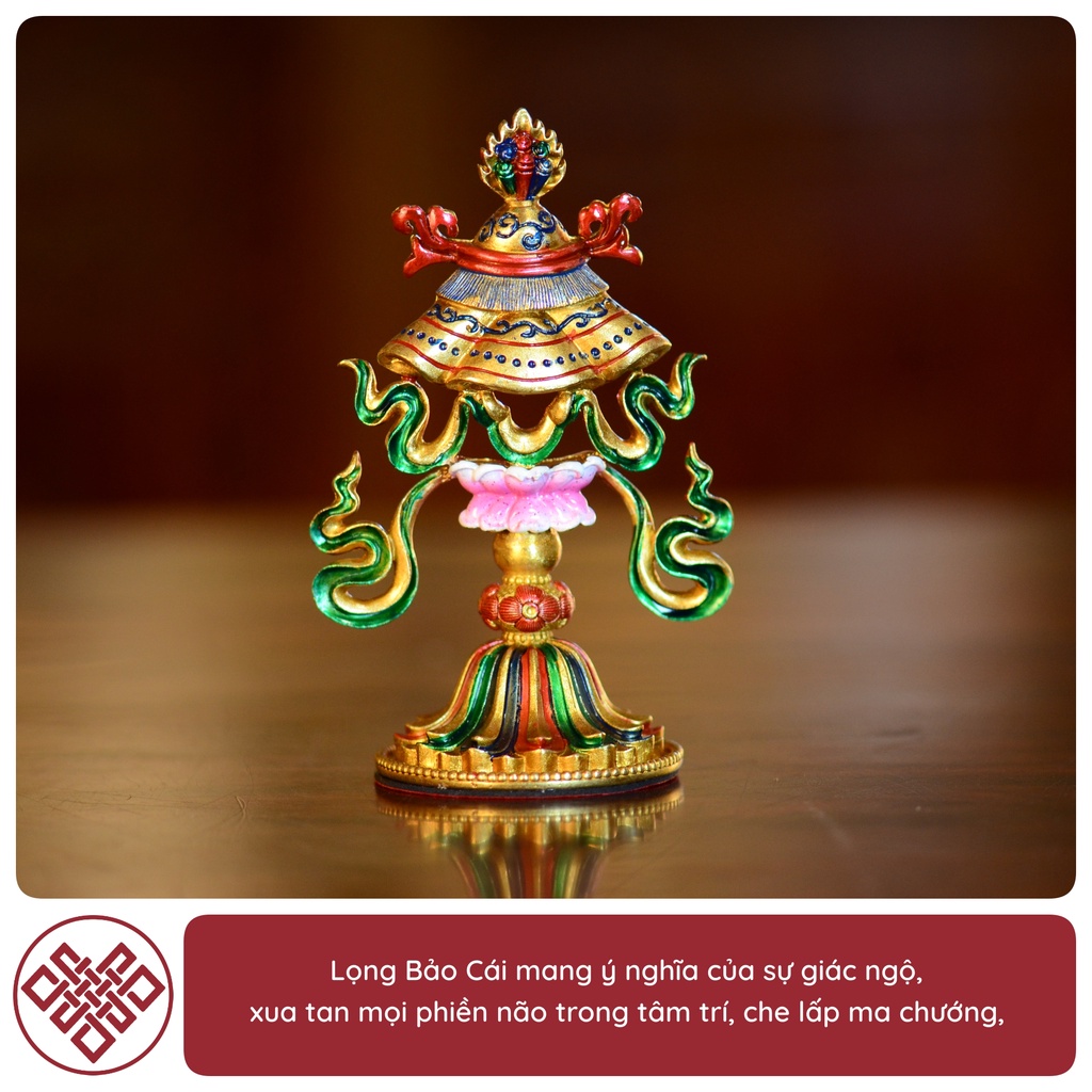 Bát Cát Tường [Kim Cương Hỷ Lạc] Đồng Vẽ Màu 11Cm