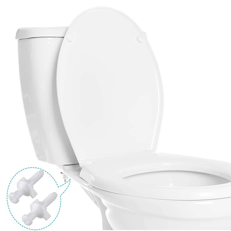 Bộ 4 Ốc Vít Bản Lề Bồn Cầu Kèm Đai Ốc Nhựa Và Vòng Đệm Thay Thế Tiện Dụng