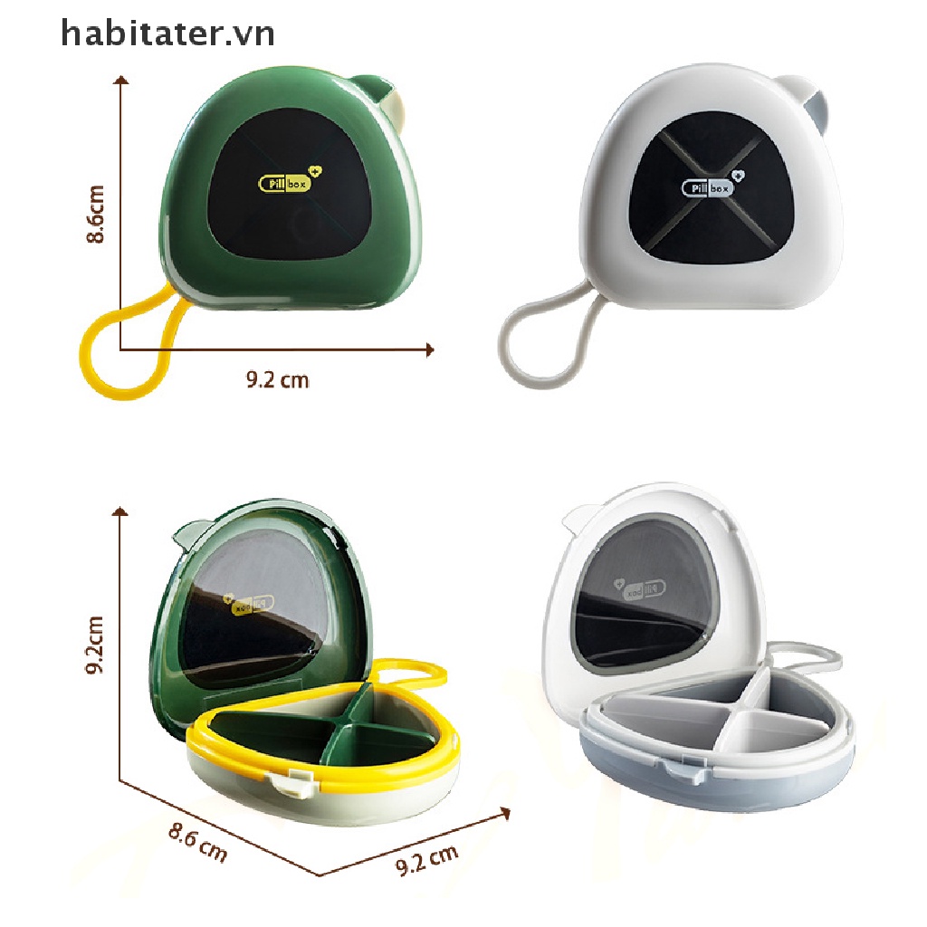 Hộp Đựng Thuốc 4 Ngăn Chống Thấm Nước