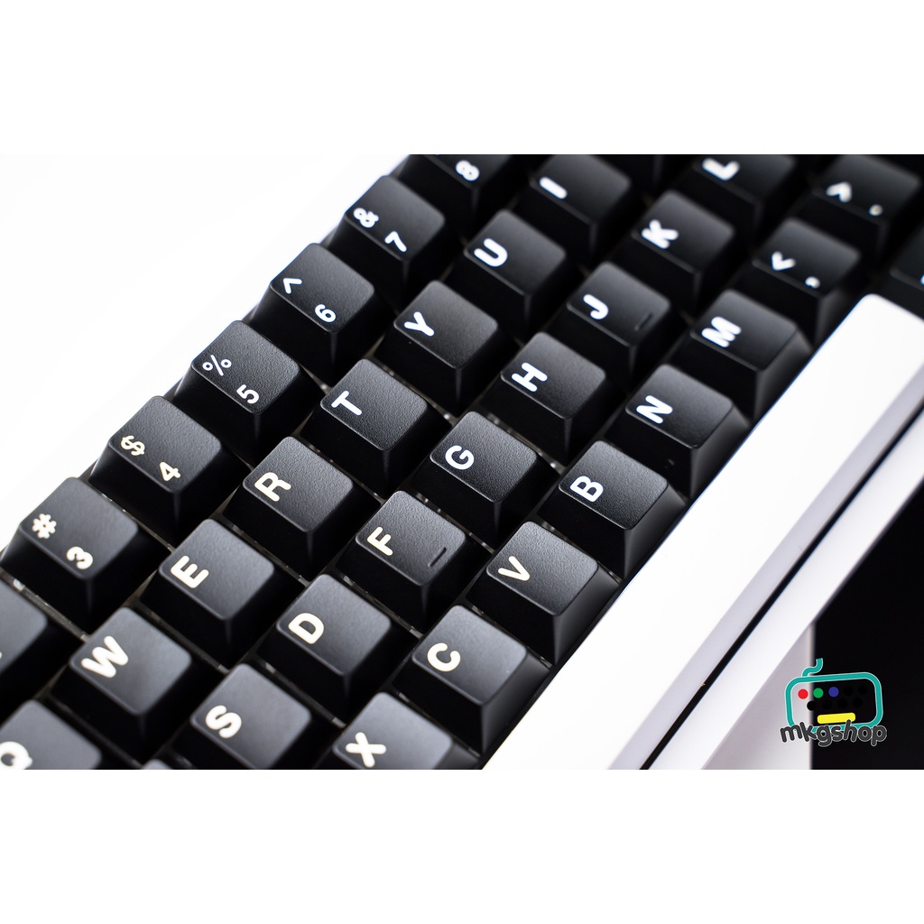 Keycap cmk Wob đen chữ trắng doubleshot, 173 nút bàn phím cơ, cherry profile