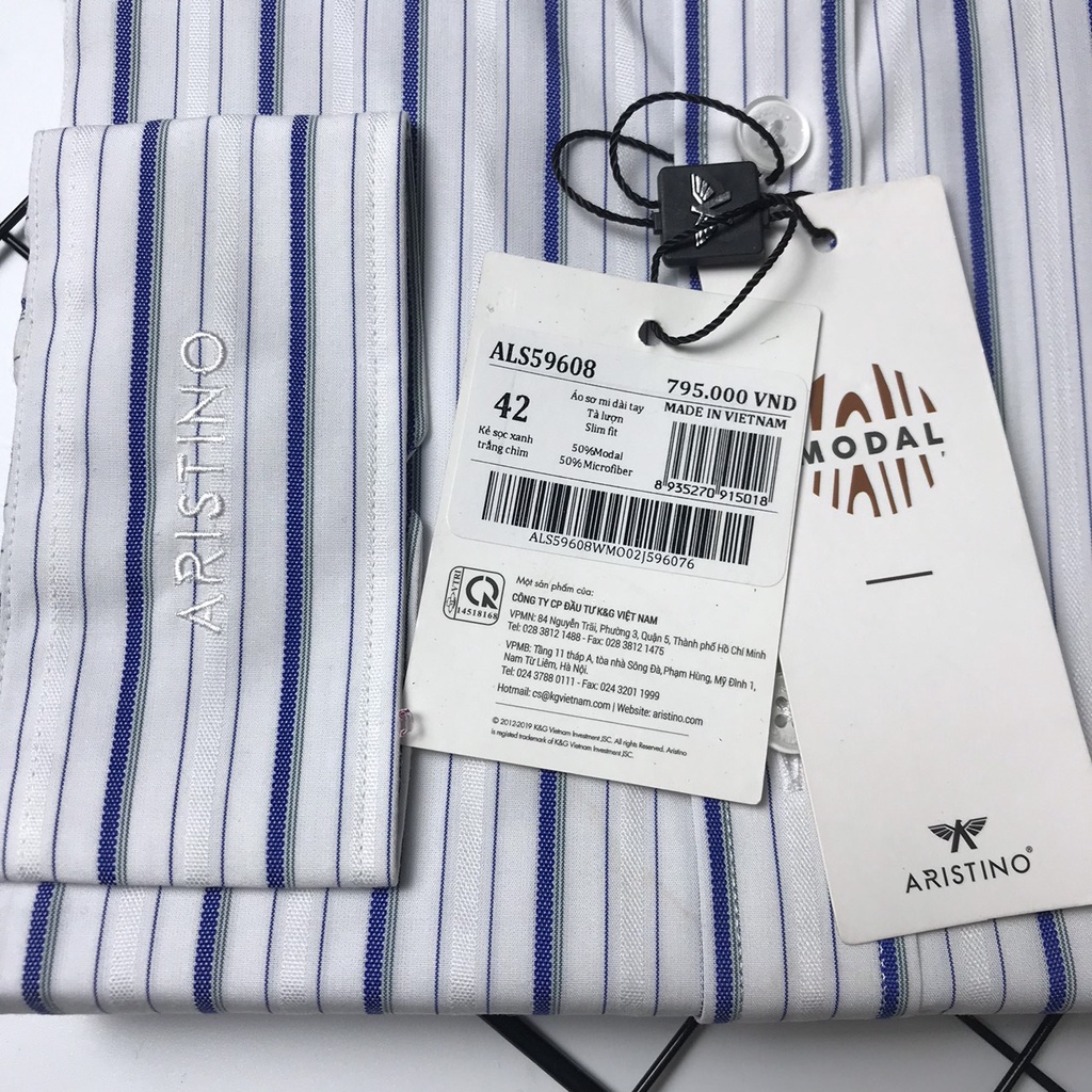 Áo sơ mi nam dài tay ARISTINO slim  ALS59608-ALS05308