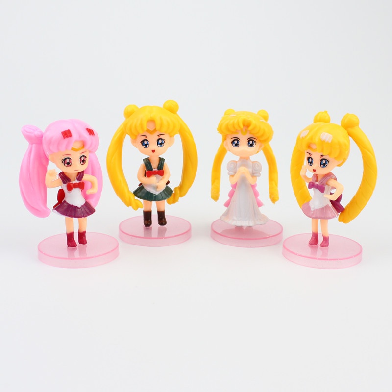 Sailor Moon Mô Hình Thủy Thủ Mặt Trăng Trang Trí Có Đế 4 Kiểu