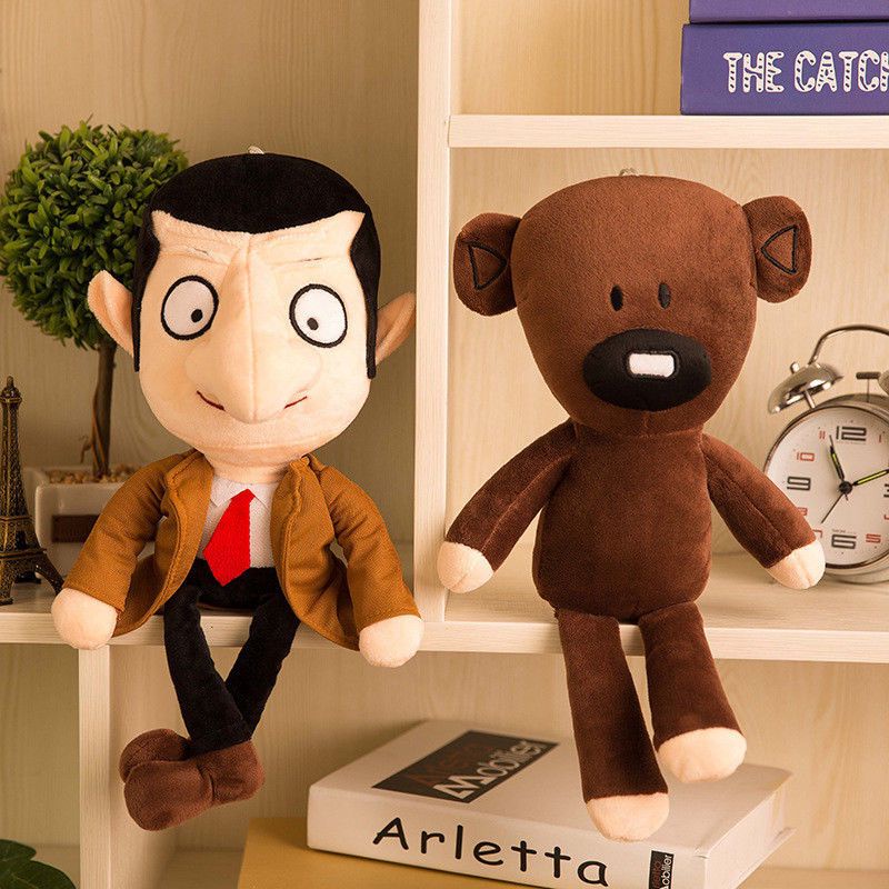 Búp bê nhồi bông Mr Bean và Teddy mềm mại