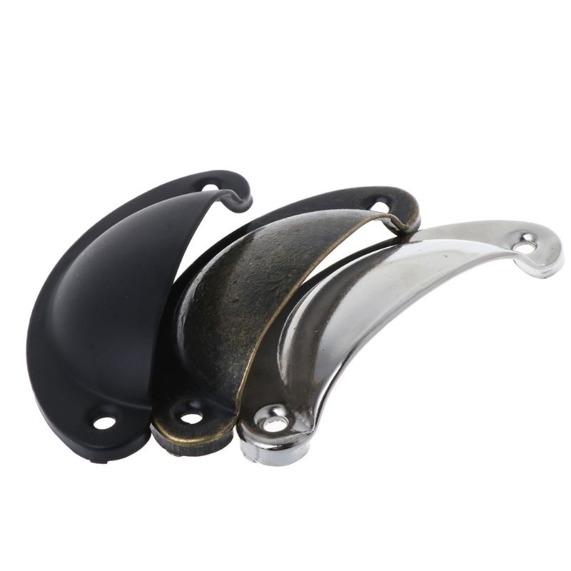 Set 10 Tay Nắm Cửa Tủ Bằng Sắt Hình Bán Nguyệt Phong Cách Vintage