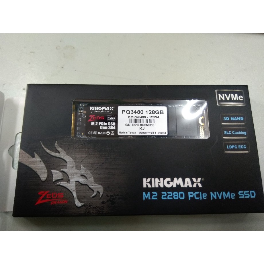 Ổ cứng SSD Kingmax Zeus PQ3480 M.2 2280 PCIe NVMe Gen 3x4 - Hàng Chính Hãng