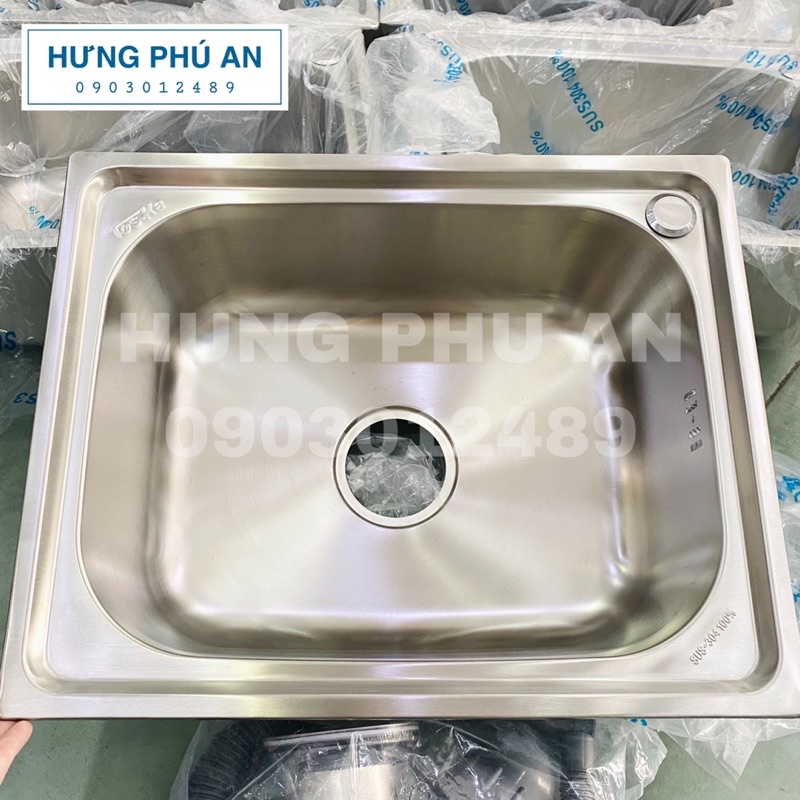 Chậu rửa chén 1 hộc Inox 304 100% kèm bộ xả kích thước 40x50cm | Shopee ...