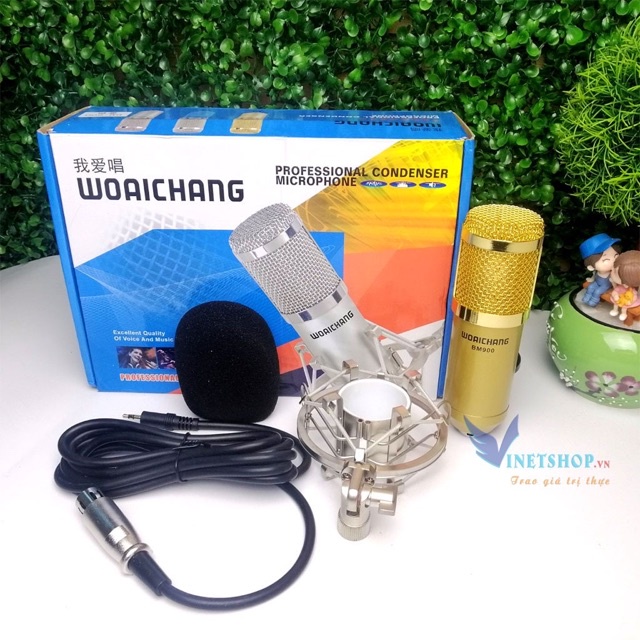 Micro Thu Âm Woaichang BM-900 - Mic Hát Karaoke, Live Stream chuyên nghiệp tại nhà