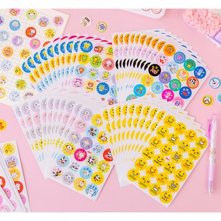 240 miếng sticker- Set 10 tờ Sticker Khen Thưởng có trộn mẫu, Miếng Dán khen thưởng