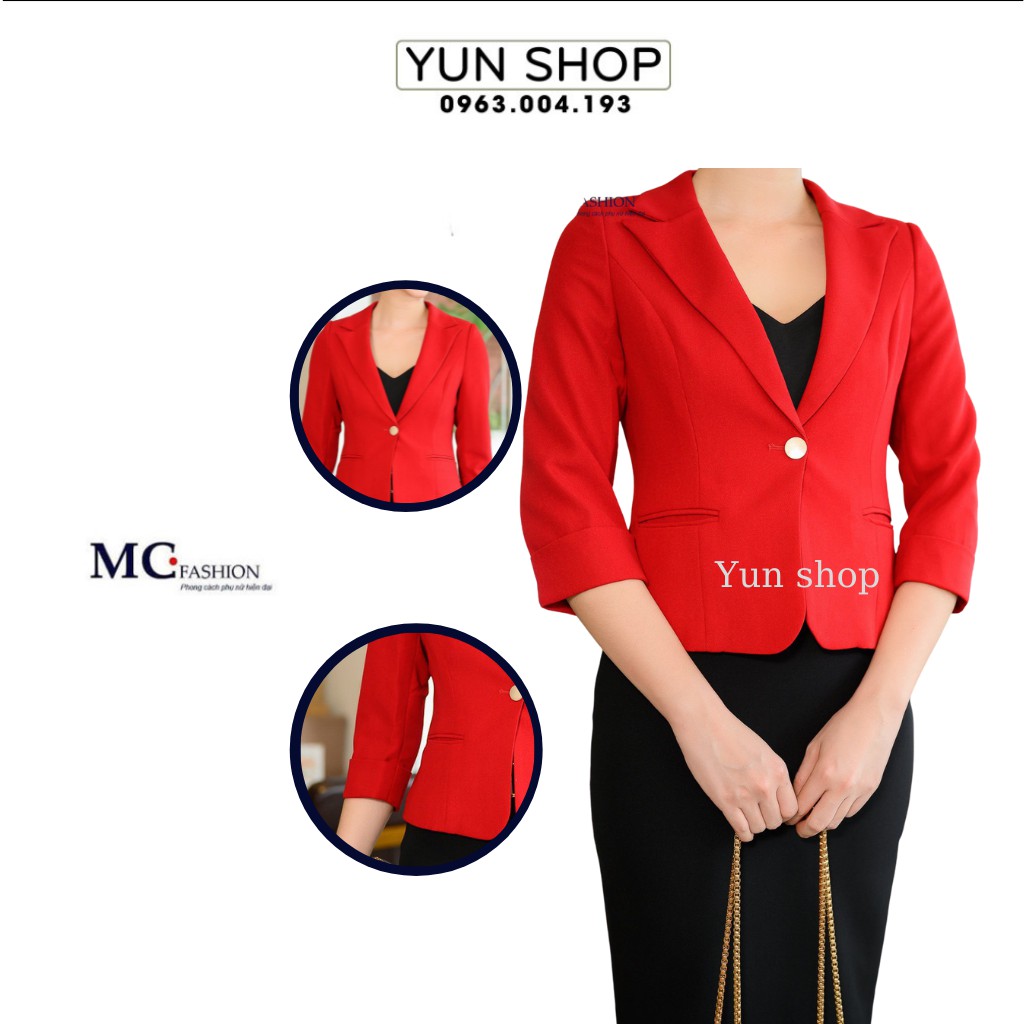 Áo Vest Nữ Blazer Thời Trang Công Sở Màu Đỏ Đẹp Đủ Size S,M,L,XL Chuẩn Phom Ôm Dáng Đẹp TAV392