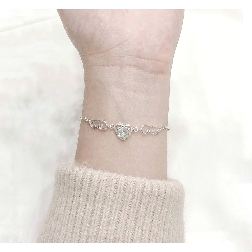 Lắc tay - Lắc chân bạc ý DaLiA Jewelry đôi cánh tình yêu