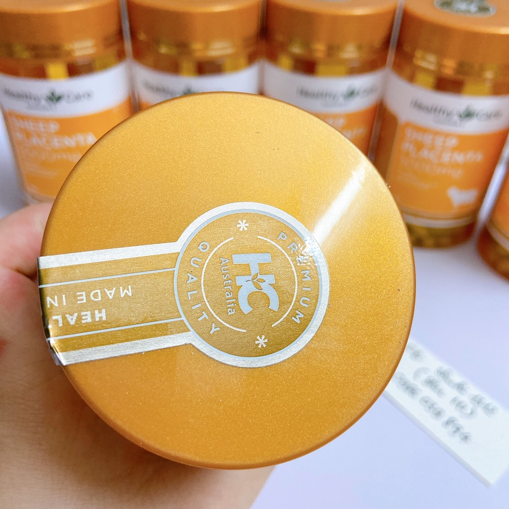 Viên uống nhau thai cừu sheep placenta healthy care 5000mg 100 viên úc, đẹp da, giảm nám
