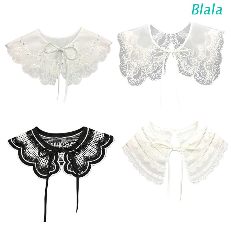 Cổ áo sơ mi rời thêu hình con lừa