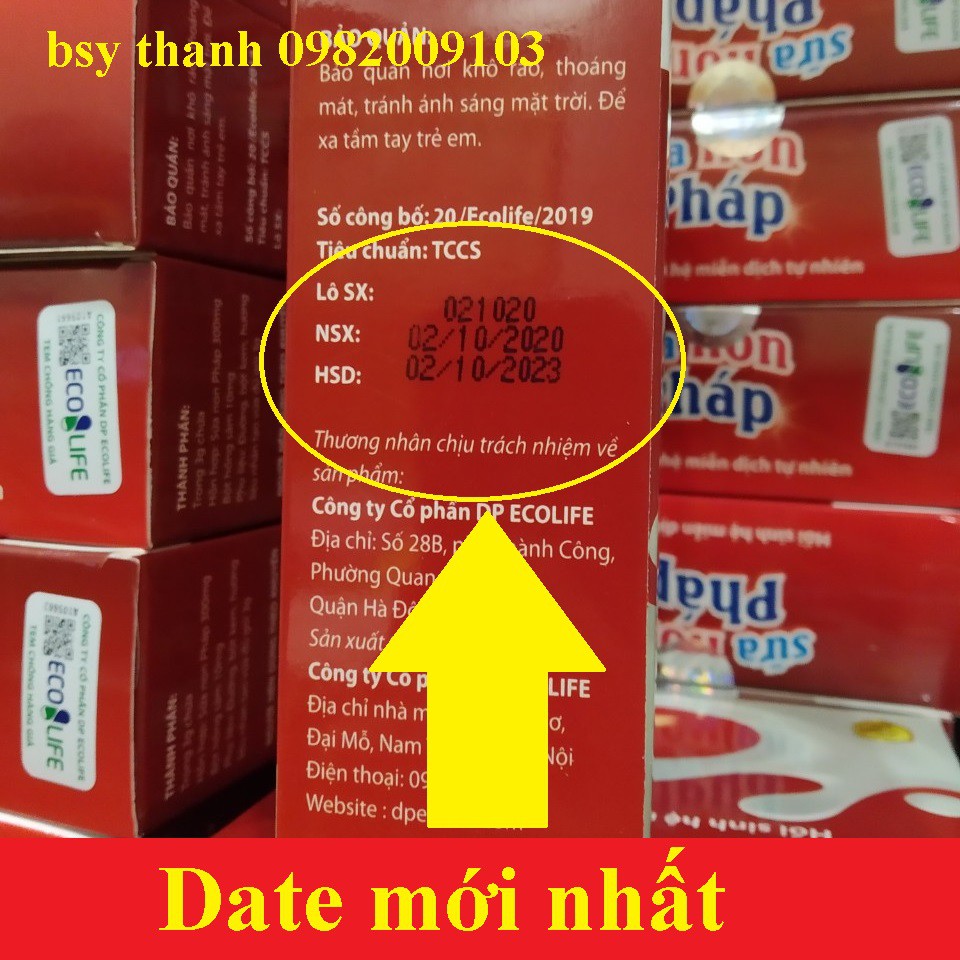 [tặng quà] Sữa non pháp Ecolife hộp 30 gói combo cho khách của shop