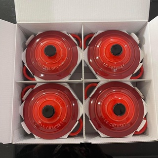 Set 4 nồi mini Le Creuset 10cm màu đỏ