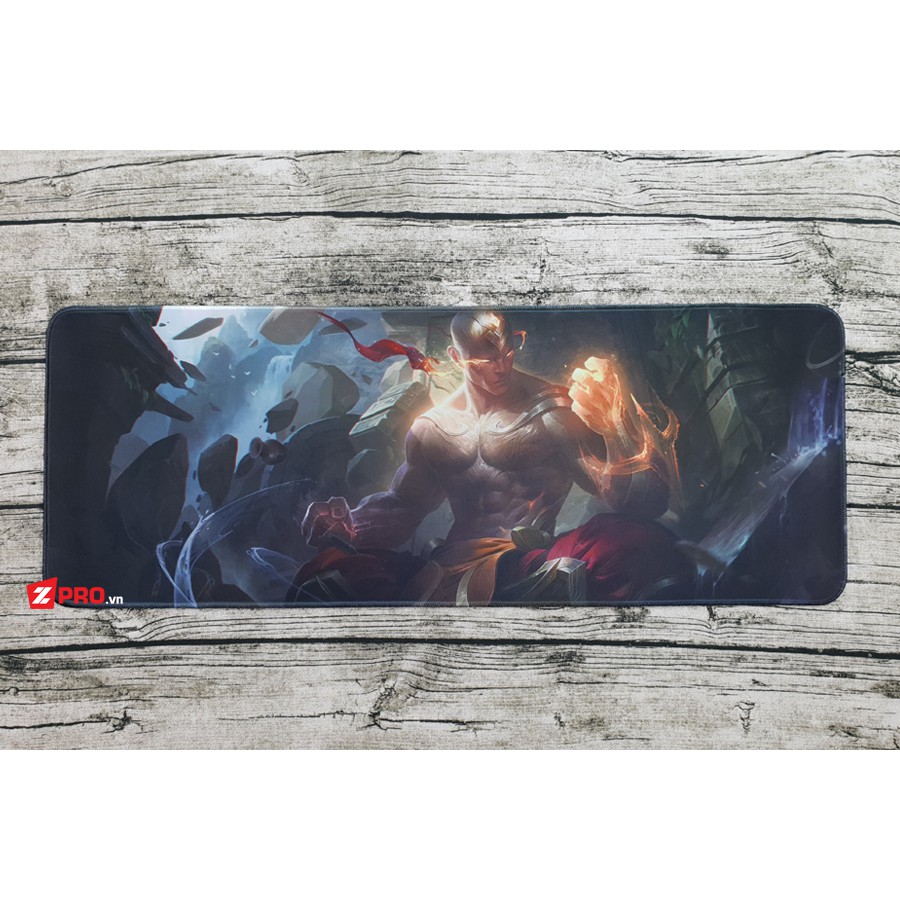 Lót chuột Liên Minh Huyền Thoại God Fist Lee Sin - Tuyệt Vô Thần 80x30