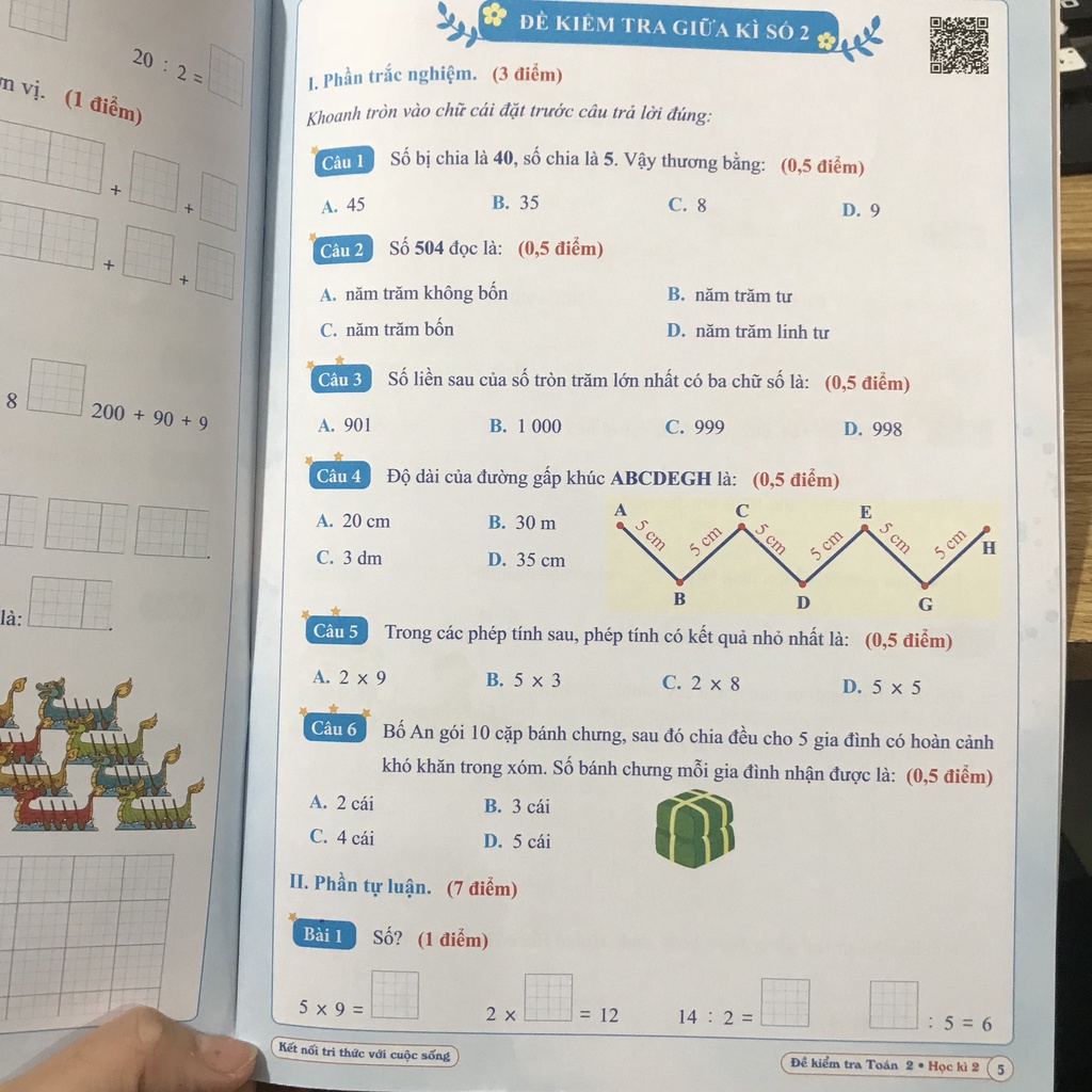 Sách - Đề Kiểm Tra Toán 2 - Học kì 2 kết nối tri thức