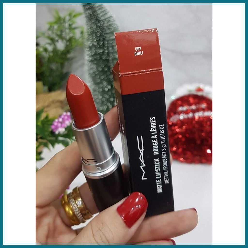 [Chính Hãng] Son MAC Chili 602 – Matte Màu Đỏ Gạch