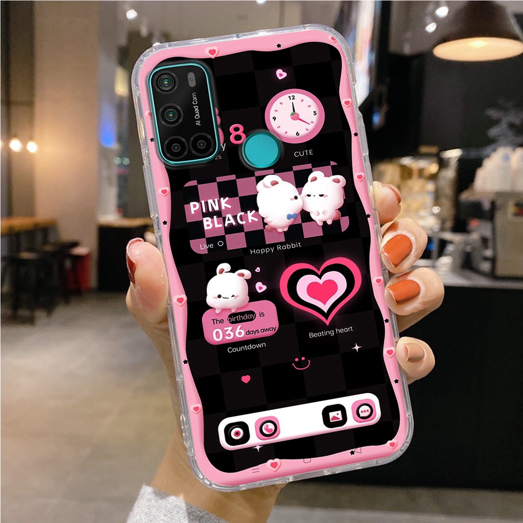 Ốp Lưng Vsmart Joy 4, In Hình Gấu Black&Pink Cá Tính