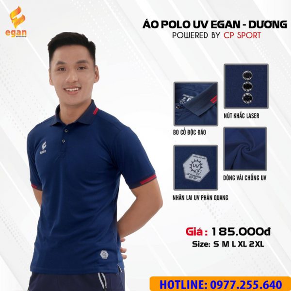 Áo Polo UV Egan 02 Bảo Vệ Làn Da Phù Hợp Tập Luyện Thể Thao Đi Chơi Dạo Phố UV02 - Vicsport