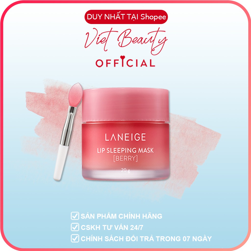 (❤️ HOT SALES DATE 2023 ❤️) Mặt nạ ngủ cho môi Laneige 20g Lip Sleeping Mask, Mặt nạ ngủ môi Laneige Berry KOREA