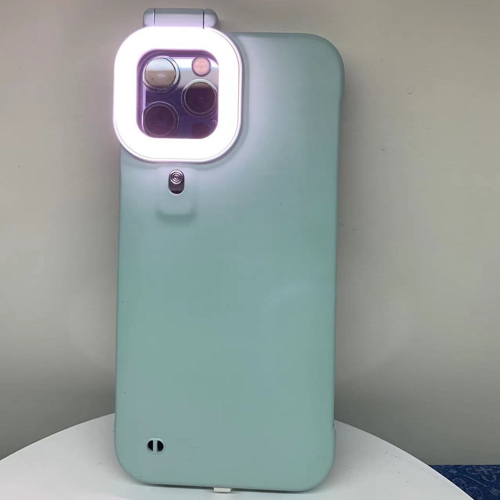 Ốp Điện Thoại Có Vòng Đèn Nhấp Nháy Cho iPhone 12 12Pro