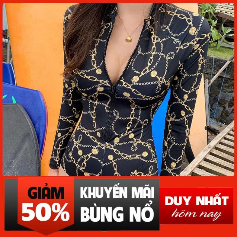 Bộ đồ bơi một mảnh dài tay cổ chữ V mẫu 2020 quyến rũ cho nữ * | BigBuy360 - bigbuy360.vn