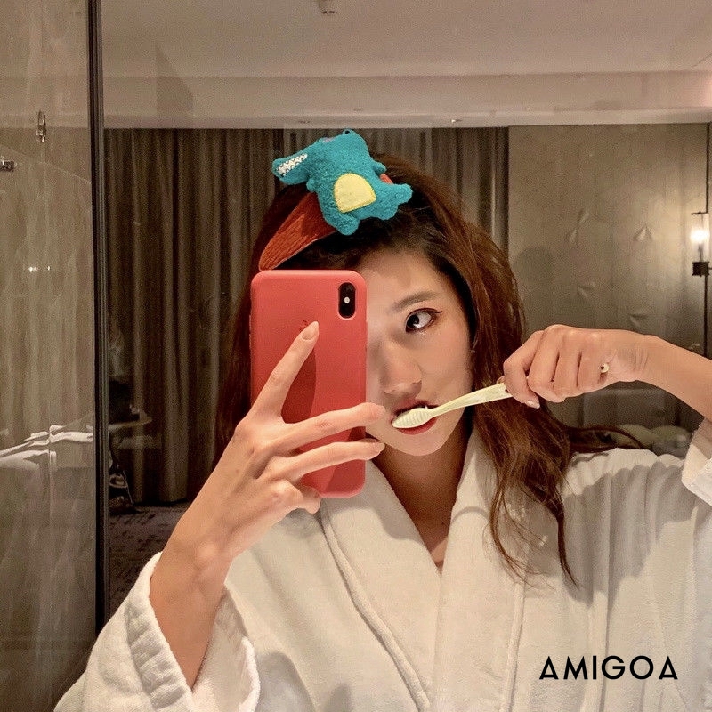 【Amigoa】Phim hoạt hình Hàn Quốc Plush Hair Clip Thời trang Rửa mặt Clip Bangs Kẹp tóc Trái cây Disney Clip lớn Phụ nữ Cô gái tóc Phụ kiện