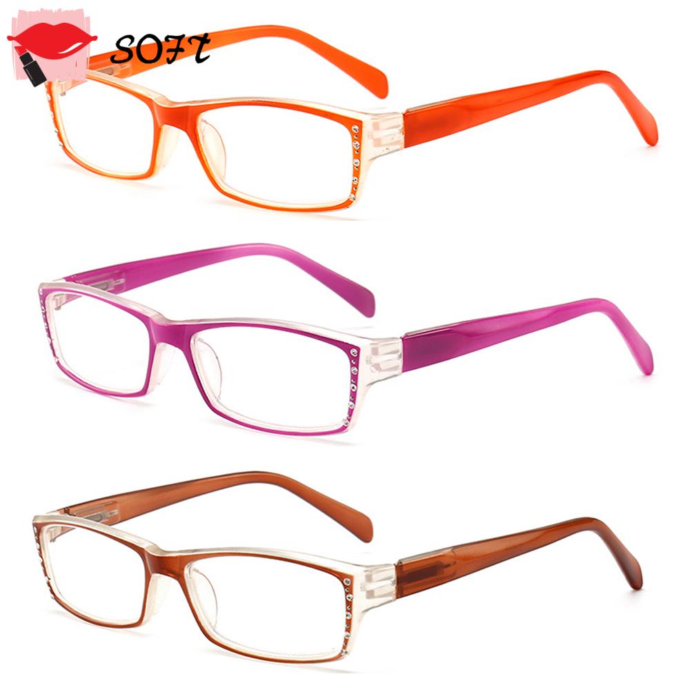 SOFTNESS Fashion Anti-Blue Light Eyeglasses Comfortable Ultra Light Frame Reading Glasses Portable Women Men Antifatigue Shiny|Eye Protection/Multicolor