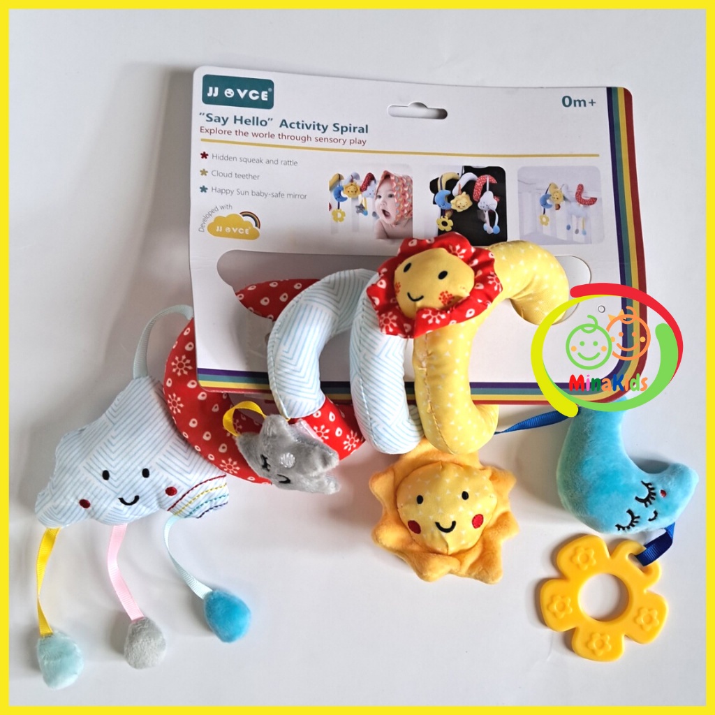 Đồ Chơi Treo Cũi Nôi Treo Xe Đẩy Có Xúc Xắc Lục Lạc Gặm Nướu Bóp Kêu Chút Chít JJOVCE TN20