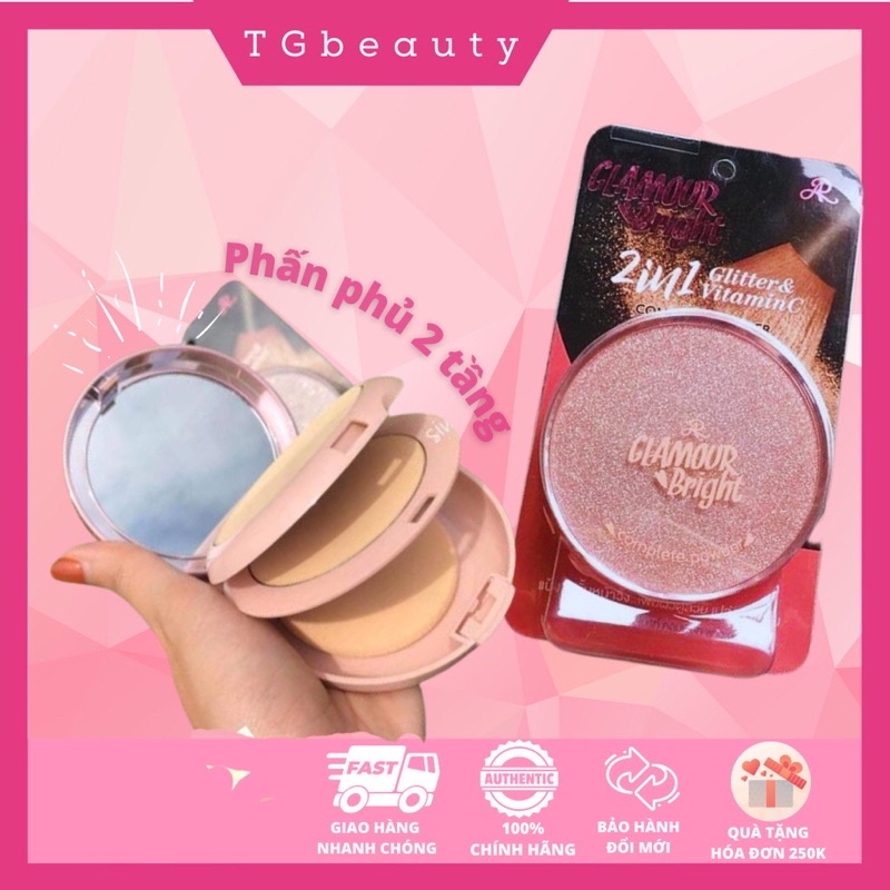 Phấn phủ 2 tầng Aron Glamour Bright 2in1 Thái Lan