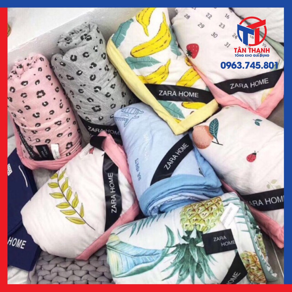 Chăn hè zaza home cao cấp 2 mặt coton cực mát.