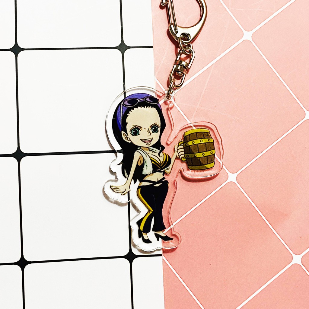 ( Mica trong acrylic ) Móc khóa One Piece Đảo Hải Tặc ver Kanpai quà tặng xinh xắn dễ thương anime chibi