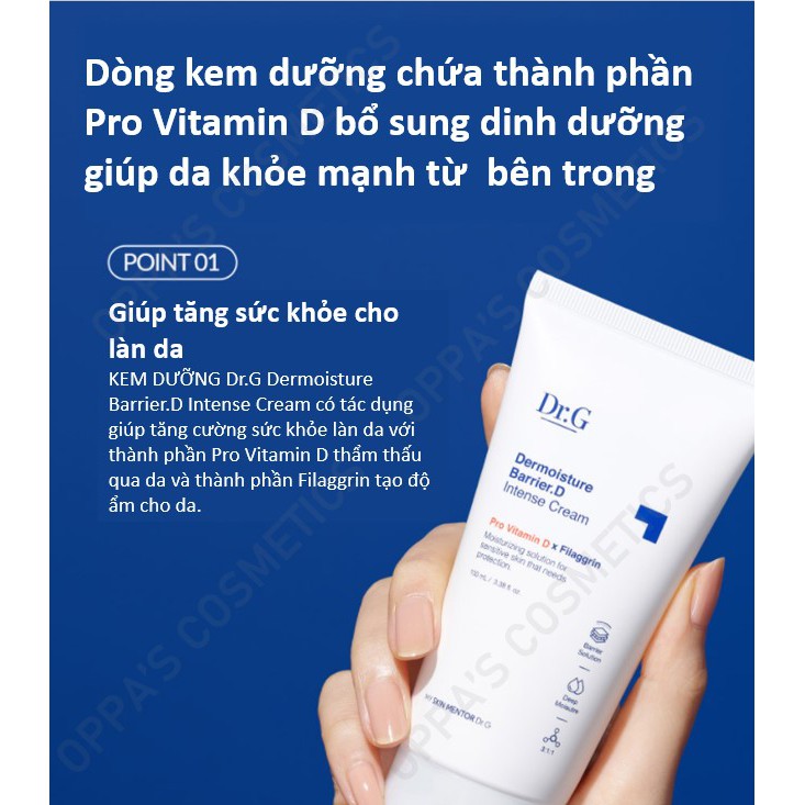 SET KEM DƯỠNG Dr.G Dermoisture Barrier.D Intense Cream 100ml Special Set  Pro Vitamin D x Filaggrin