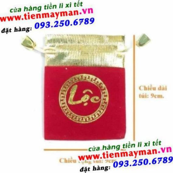 [SHOPEE TRỢ GIÁ] Túi Gấm Đỏ, Thêu Chữ Lộc - Quà Tặng Mỗi Dịp Tết