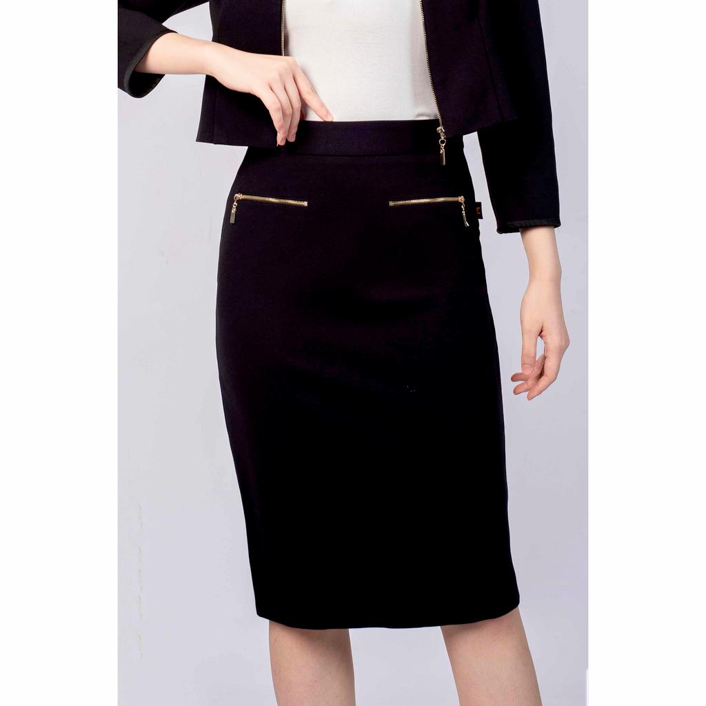Chân váy ôm, may khóa hai bên hông MMOutfit M-JU080621081