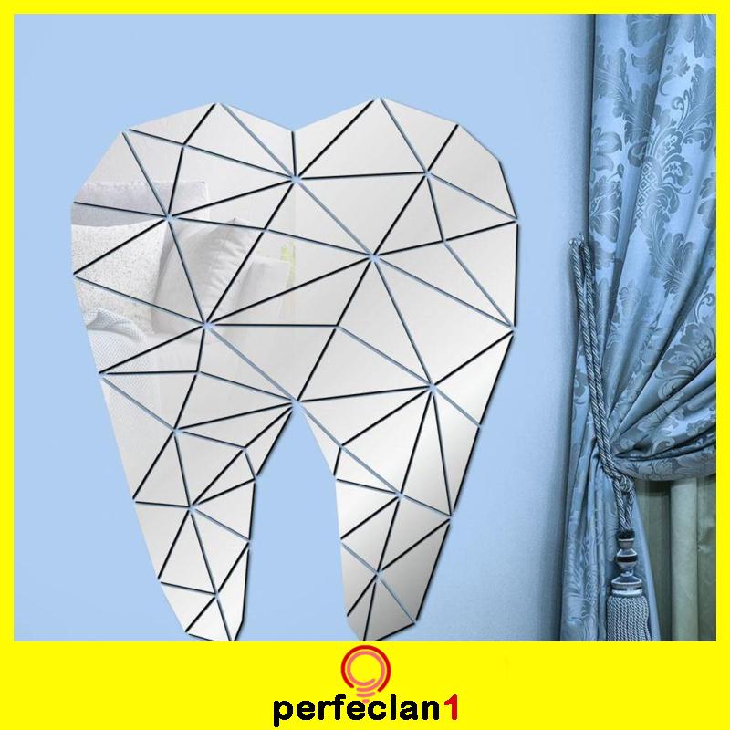 Decal dán tường Acrylic Màu Đen Trang Trí Nha Khoa Có Thể Tháo Rời