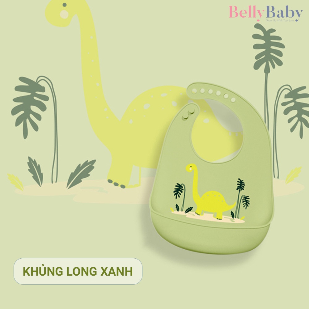 Yếm ăn dặm, Yếm ăn dặm cho bé Belly Baby cao cấp có máng chống thấm tiện dụng