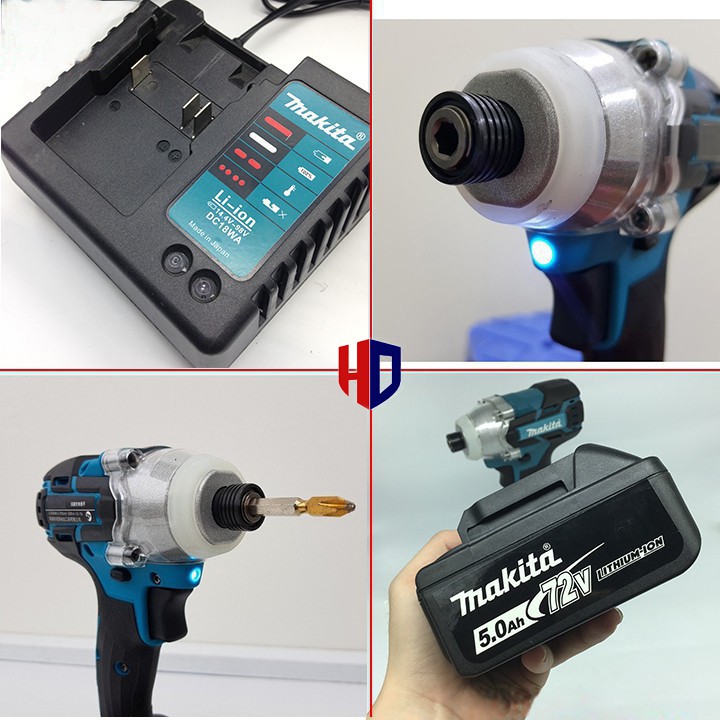 [GIÁ RẺ] Máy Bắt Vít Chuyên Dụng Makita 72V, Không Chổi Than, Pin 10 cell, 100% Lõi đồng+Tặng Kèm mũi bắt vít