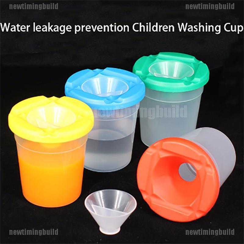 Newtimingbuild Water leakage prevention DIY Children Washing Cup writing brush Cup Paint Cup NTB