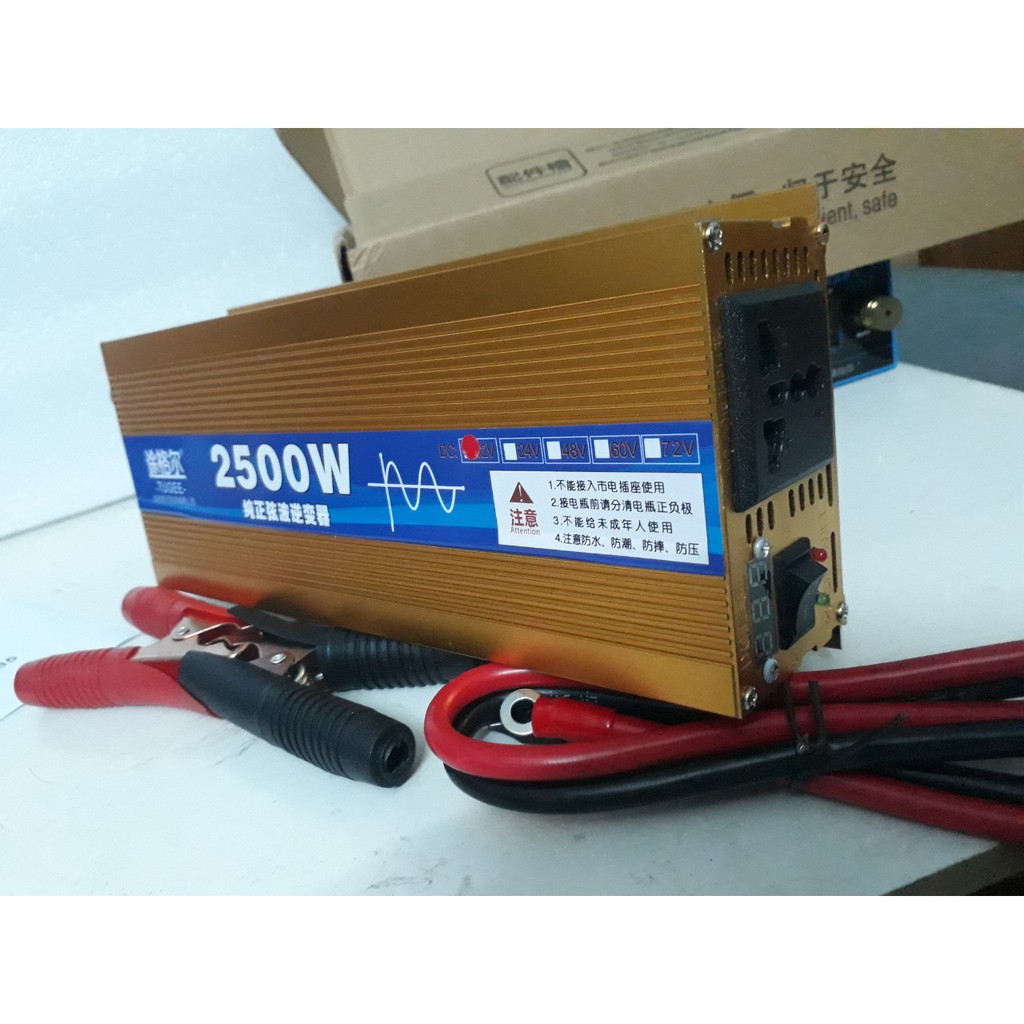 Bộ kich điện 12V 2500W - Power inverter 2500W - 2500w.