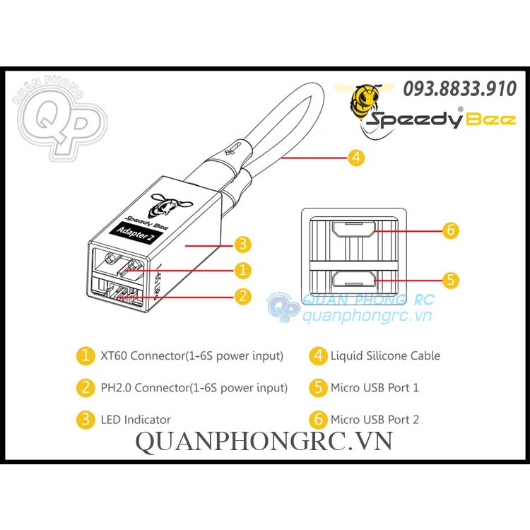 Bộ cài đặt mạch Speedy Bee Bộ cấu hình WiFi 2 / 3 BF /iNav /Emu Flight Controller