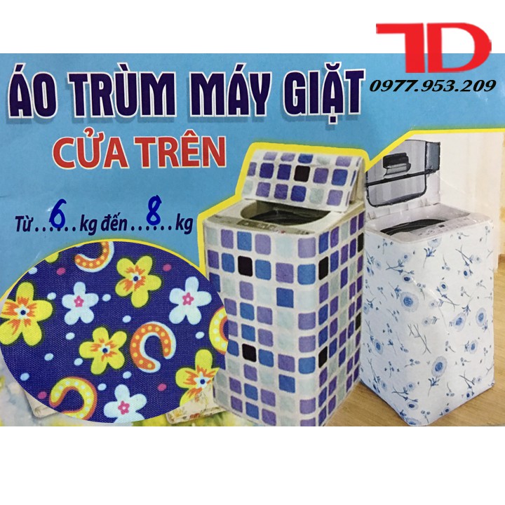 Áo Trùm Máy Giặt Loại Vải Dày Tốt từ 6kg đến 8 kg