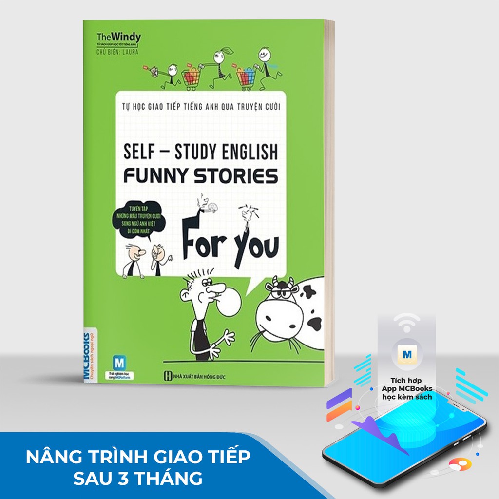 Sách - Self Study English Funny Stories For You - Tự Học Giao Tiếp Tiếng Anh Qua Truyện Cười - Học Kèm App Online