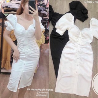 Bigsize Đầm nhúng nút bọc D505