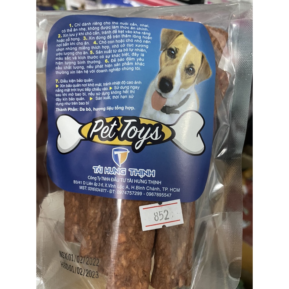 Xương gặm da bò TÀI HƯNG THỊNH bánh xương snack bánh thưởng xương gặm cho chó nhiều mẫu