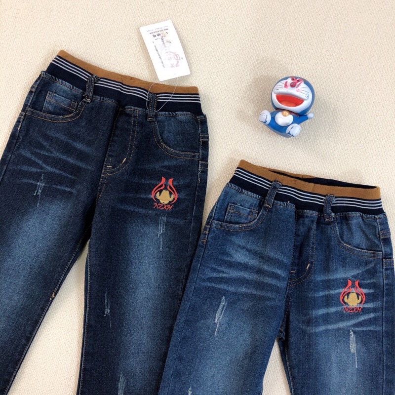 Quần bò trẻ em Polo 6-12 tuổi  Quần Jean bé trai denim cạp chun 1221