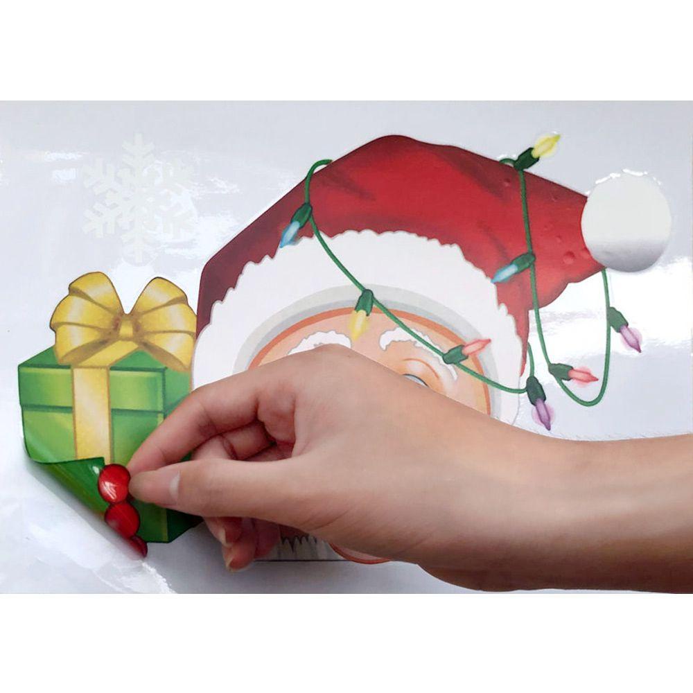 Miếng Dán Cửa Sổ Hai Mặt In Họa Tiết Giáng Sinh Trang Trí Nhà Cửa DIY