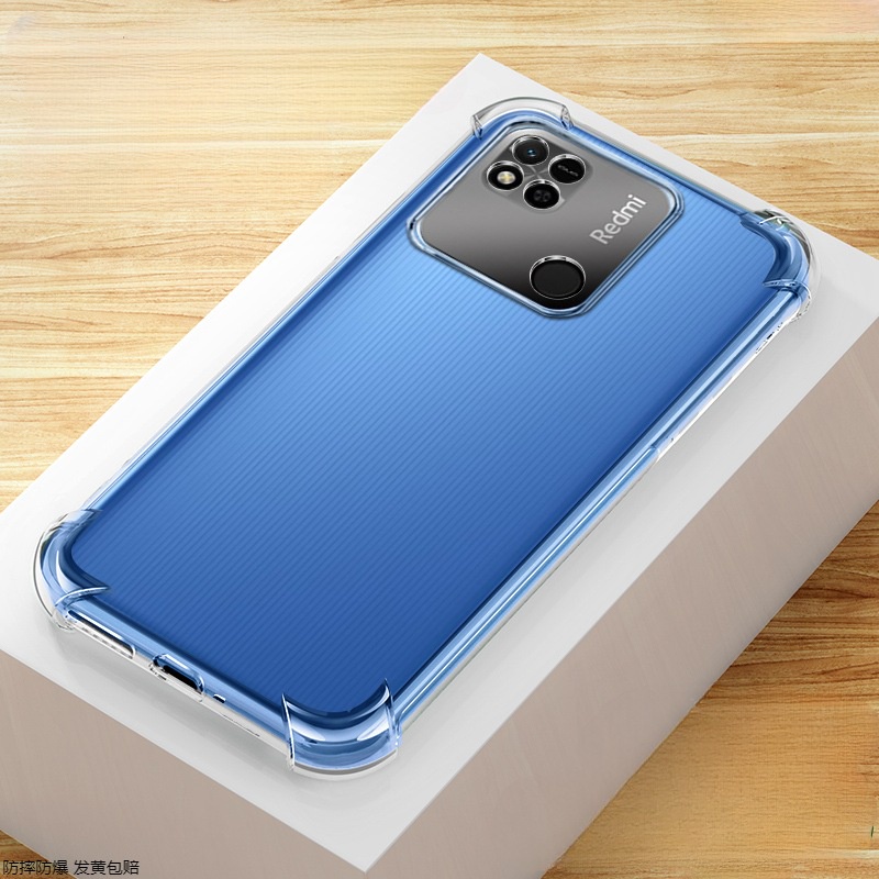Ốp lưng Xiaomi Redmi 10A dẻo trong suốt lồi 4 góc TPU siêu mỏng bảo vệ camera