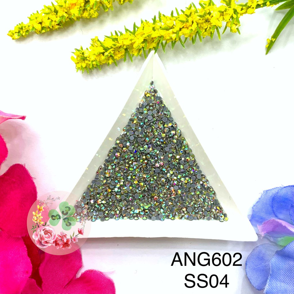 Mã ANG 602 Size 3, Size 4 , Size 6. Đá Chân Lưới &quot;Crystal AB&quot; đính trang trí móng siêu lấp lánh.